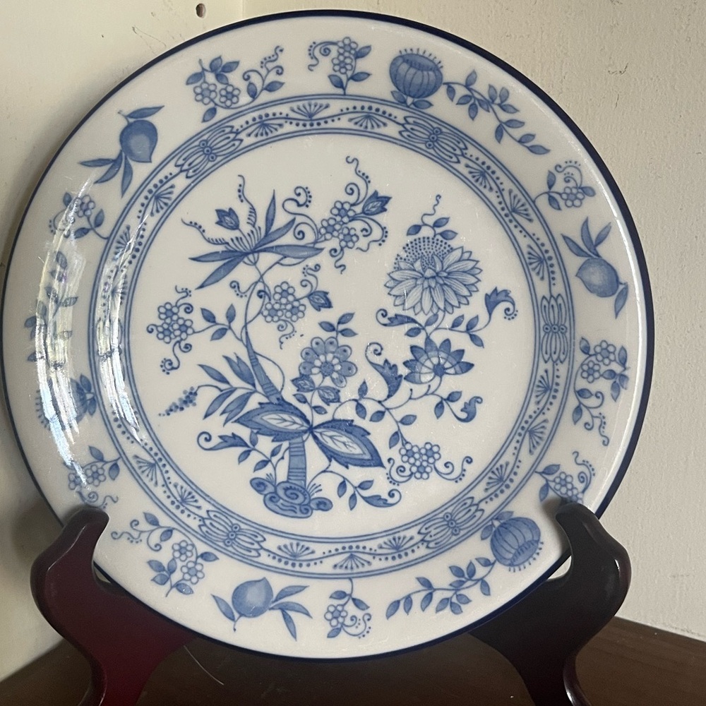 Sango Provence Torino Blue and White Antique Blue Onion Japan 7.25” Rare